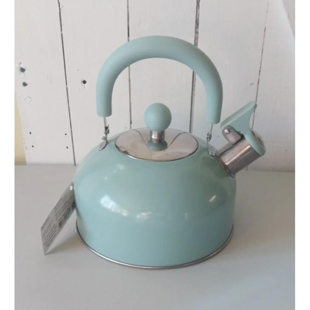 NEW Classic Stainless Steel Whistling Tea Kettle Pot 2 Quart Qt. Kitchen Coffee